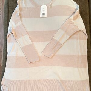 Wonderly Blush and Cream Knit Sweater